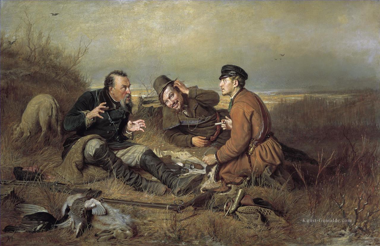Jäger in Ruhe 1871 Ölgemälde
